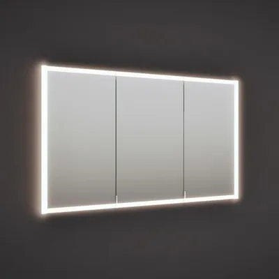 Produktbild von burgbad rl20 Spiegelschrank 142 cm, mit Klarglas Lichtrahmen für Wandeinbau