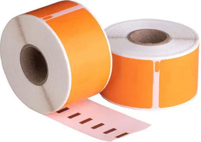 Produktbild von Dymo 99012 Orange kompatible Etiketten - 89 mm x 36 mm - 260 Etiketten - Permanent