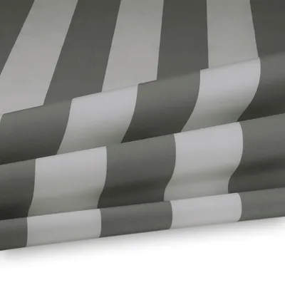 Produktbild von Markisenstoff mit Streifen teflonbeschichtet wasserabweisend 120cm staubgrau