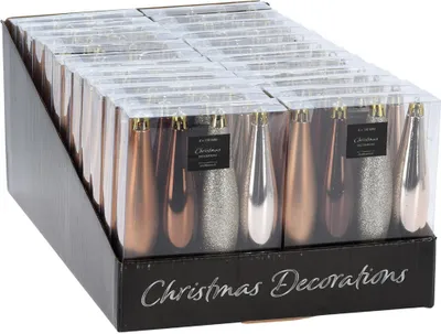 Produktbild von 4er Set langlebige Christbaumkugeln in Eiszapfenform