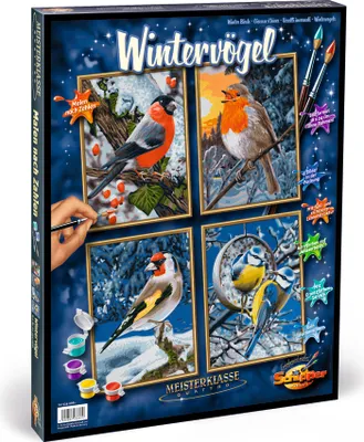 Produktbild von Noris Spiele Malen nach Zahlen - Wintervögel (Quattro); 609340661