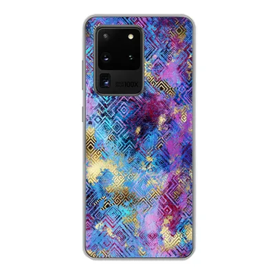 Produktbild von MuchoWow® Handyhülle Schutzhülle Hülle für Samsung Galaxy S20 Ultra Marmor - Farbe - Geometrische Formen Silikon Softcase Handy Hülle - Karteninhaber