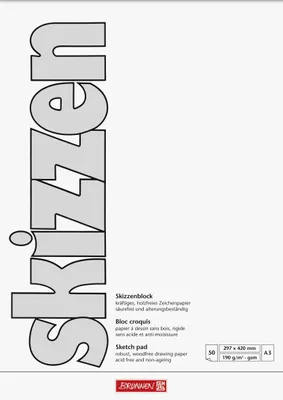 Produktbild von BRUNNEN|Baier und Schneider Skizzenblock A3 50 Blatt