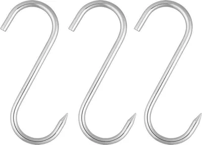 Produktbild von Fleischhaken MagicHome, 3er-Pack, verchromter Stahl, 10x7.8 cm