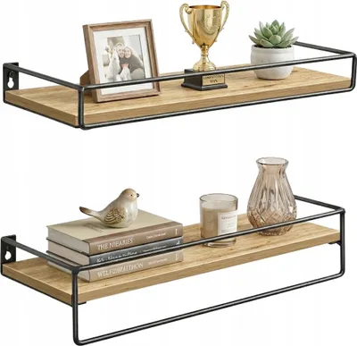 Zdjęcie produktu dla Półka Wisząca Na Ścianę Nowoczesna Loft Łazienkowa 2 sztuki 40 cm Artisan