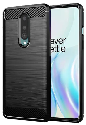 Zdjęcie produktu dla Techsuit – Carbon Silicone etui na OnePlus 8 – czarne