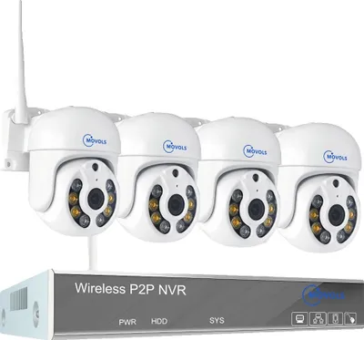 Obrázek produktu pro Bezdrátový kamerový systém, 10CH NVR, AI detekce humanoidů, 10CH 3MP se 4 PTZ, žádný