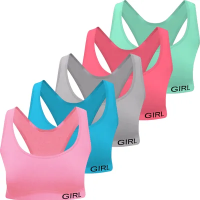 Produktbild von 5er Set Mädchen Bustier - Nahtlos Mikrofaser - Bunt