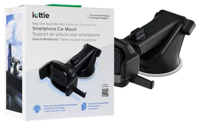 Produktbild von Auto Handyhalterung für Windschutzscheibe / Armaturenbrett, iOttie Easy One Touch Mini Pro, Schwarz