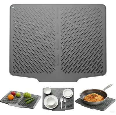 Image de Tapis de protection en silicone antidérapant et résistant à la chaleur, idéal pour la cuisine