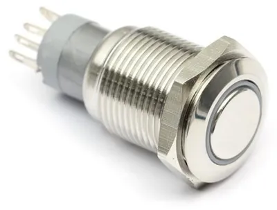 Obrázek produktu pro Vandaluvzdorné tlačítko, 16 mm, montovatelné, bílé