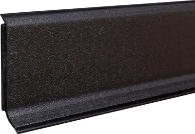 Produktbild von Sockelleiste Kunststoff 12.8 x 60 x 2500 mm Schwarz PVC Hartschaum Durchgefärbte Weichlippe by PROVISTON 62.5 Meter | 25 Stück