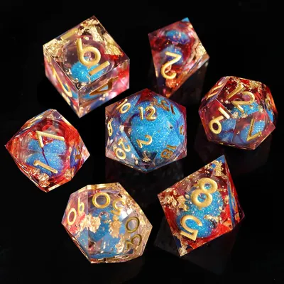 Immagine prodotto di Solidchoice - Set di 7 dadi D&D con nucleo liquido