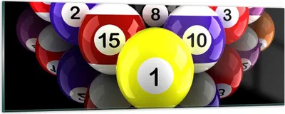 Produktbild von Bilder auf glas - Pool Spiel Wettbewerb - 90x30cm - Glasbilder - Wandbilder - Kunstdruck - zum Aufhängen bereit - Wanddekoration aus Glas - Glas Bilder - Wandbild auf Glas - Einteilig - GAB90x30-2219