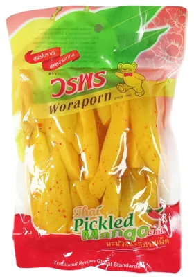 Produktbild von Woraporn eingelegte Mangostreifen mit Chilli 300g