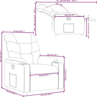 Obrázok produktu pre relaxačné kreslo vidaXL Light Grey Fabric