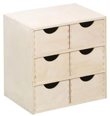 Immagine prodotto di Cassettiera Zeller, 6 pezzi, betulla 28x20x28