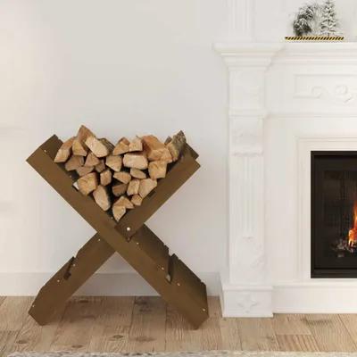 Obrázek produktu pro The Living Store držák na palivové dřevo medově hnědý 47x39,5x48 cm masivní borovicové dřevo
