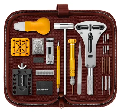 Produktbild von Uhrenreparaturset Uhrmacherwerkzeug - 154-teilig - Ersatzteile austauschen