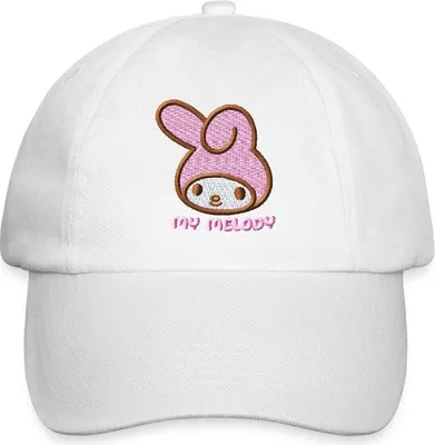 Produktbild von Spreadshirt My Melody Stick Portrait Baseballkappe, One size, Weiß/Weiß