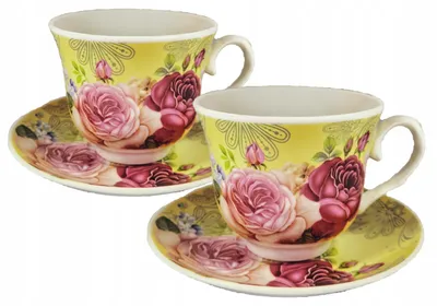 Produktbild von Becher 2 Stück ROSE 220ml Set dekorative Geschenkbox für Frauen