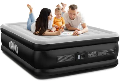 Luftbett 2 Personen, selbstaufblasend, 203x152x46 cm, mit Pumpe