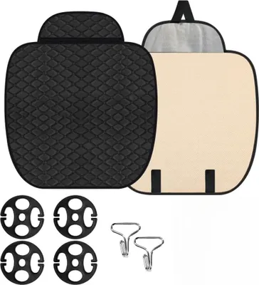 Produktbild von Kleemeiero 2 Stück Universal sitzauflage Auto Vordersitze Autositzschoner 60 x 51 cm Autositzauflage Anti Rutsch Sitzkissen Sitzauflagen rutschfest