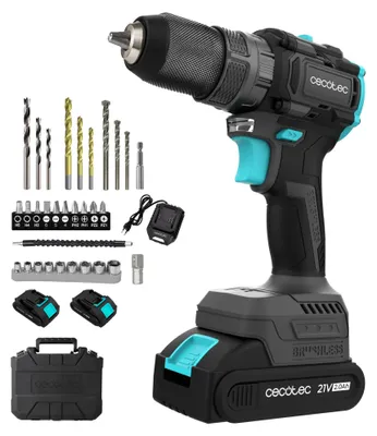 Immagine prodotto di Cecotec Trapano a Percussione e Avvitatore 2 Batterie 21V-2000mAh PowerForce 3000 Impact Brushless. Motore Brushless, 32000IPM