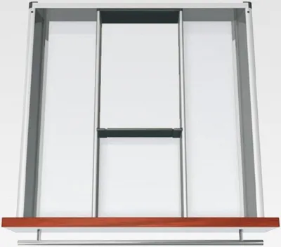 Produktbild von Orga-Line Besteckeinsatz Facheinteilungs-Set KB 450-599mm, NL 500mm, grau