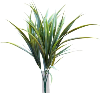 Produktbild von artplants.de Deko Schilfgras KANZILE auf Steckstab, grün-weiß, 30cm - Künstliches Schilfgras