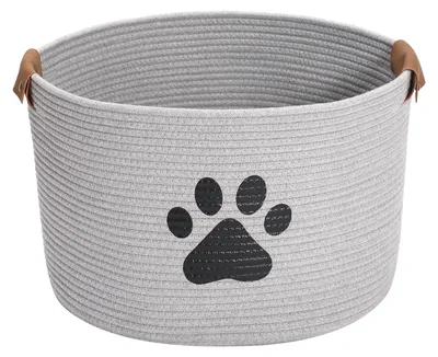 Image de Panier de rangement en coton pour jouets de chats et de chiens