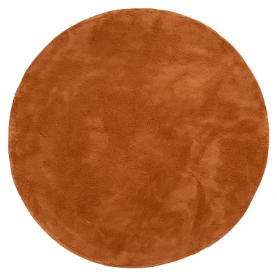 Zdjęcie produktu dla Okrągły dywan z niskim włosiem – Cozy Terracotta