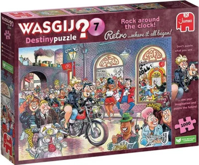 Produktbild von Wasgij Retro Destiny 7 - Rock Around The Clock! (1000 Teile), 1000 Stück(e), Humor, 12 Jahr(e)
