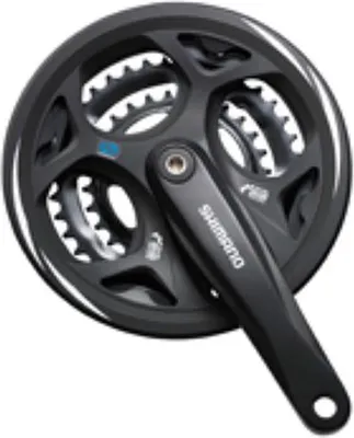 Produktbild von SHIMANO FC-M311 Kurbelgarnitur 8 7-fach 1750 mm 48-38-28T Schwarz