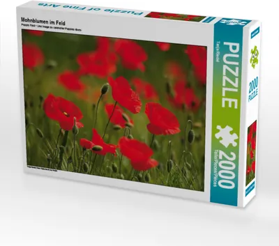 Produktbild von CALVENDO Puzzle Mohnblumen im Feld | 2000 Teile Lege-Größe 90x67cm Foto-Puzzle für glückliche Stunden