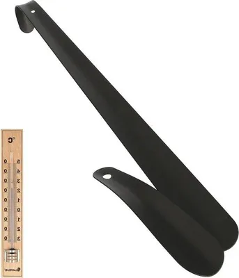 Produktbild von Famanu Schuhanzieher Set 2-teilig - Stabil und XL - langer und kurzer Schuhanzieher - Schuhanziehhilfe für die ganze Familie - Schwarz