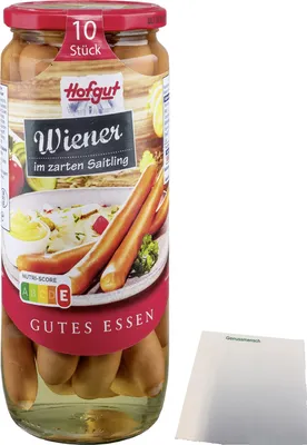 Produktbild von Hofgut Wiener Würstchen (10/500g Glas) + usy Block