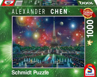 Zdjęcie produktu dla Puzzle 1000 PQ Fajerwerki nad Wieżą Eiffla A. Chen 108674