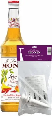 Produktbild von Monin Sirup würzige Mango (70 cl) + Siruppumpe (10 ml)