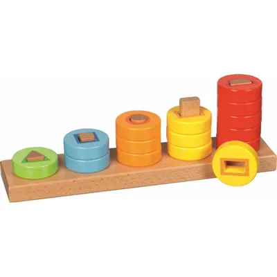 Produktbild von GOKI Motorspiel mit bunten Holzringen