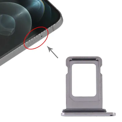 Immagine prodotto di Supporto per scheda SIM per Apple iPhone 12 Pro Max Grigio Vassoio per schede Parte di ricambio Nuovo
