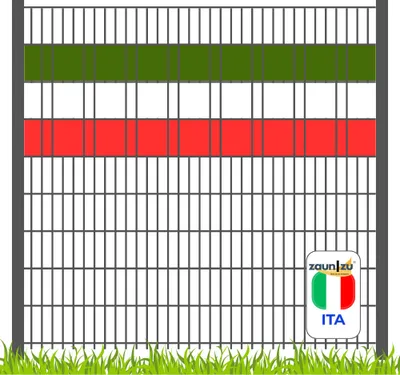 Produktbild von zaun|zu Sichtschutzstreifen Italien für Doppelstabmattenzaun Volle Streifenbreite