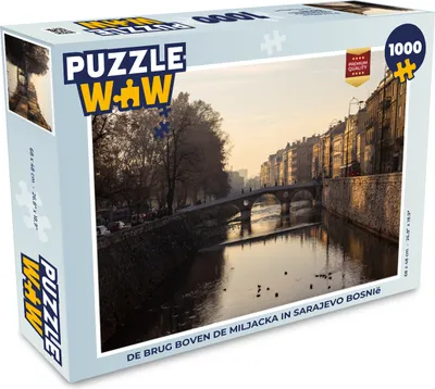 Obrázok produktu pre MuchoWow® Puzzle 1000 ks Most cez rieku Miljacka v Sarajeve v Bosne
