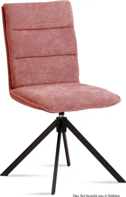 Produktbild von Esszimmerstuhl drehbar (6er-Set) Dekava 47x92x60 Schwarz/Rosewood