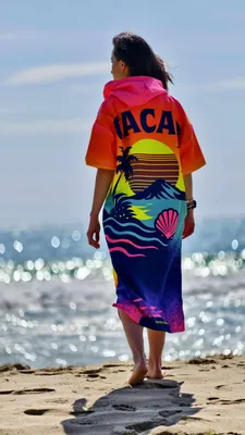 Produktbild von Pink Magic Damen-Strandponcho CACAO Beachwear™ - L (185-200)