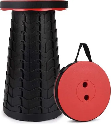 Produktbild von Famanu Tragbare Faltbare Sitzgelegenheit - Verbesserte teleskopische Campinghocker - Verstellbarer leichter Outdoor-Hocker für Camping, Garten,