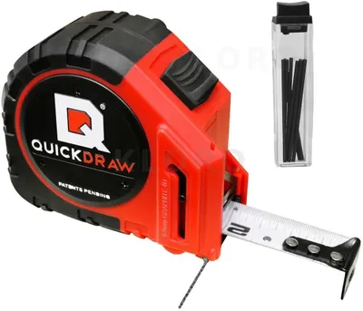 Produktbild von QUICKDRAW Bandmaß mit Grafit Marker 8 m QD8M-PRO Bandmaß Rollmaßband Maßband