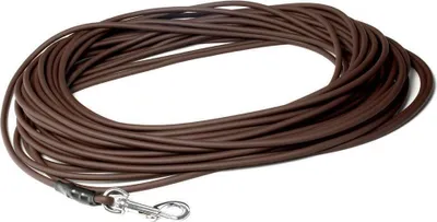 Produktbild von Mystique® Biothane Schleppleine rund 6mm Standard Karabiner braun 7,5m