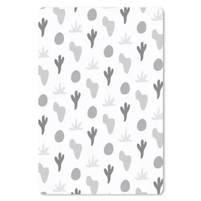 Produktbild von MuchoWow® Mauspad Mousepad Hintergrund - Pflanzen - Schwarz - Weiß 18x27 cm - Mousepads - Maus Mat - Pad - Mausunterlage