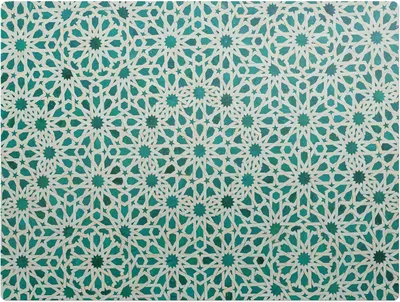 Produktbild von Geometrisches Arabeskenmuster – Bodenschutzmatte – Stuhlunterlage 120x90 cm – Rutschfest – Hartbodenmatte